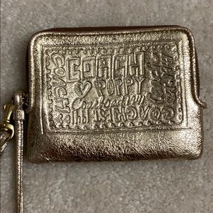 COACH Gold Poppy Edition Wristlet